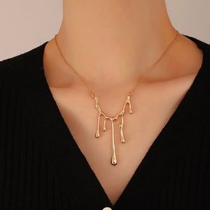 Water Drop Lava Pendant Necklace Niche Sweet And Cool Hip-hop Long Sweater